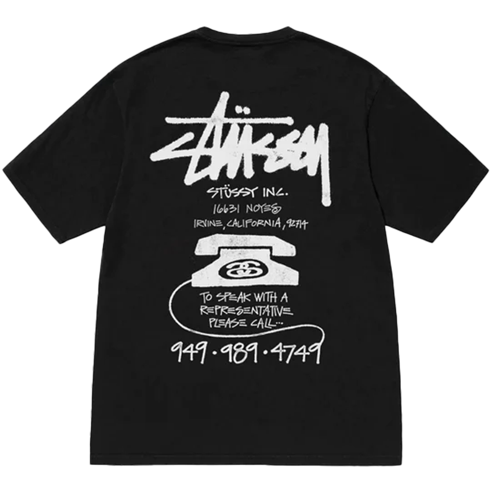 Stussy Old Phone Tee Black