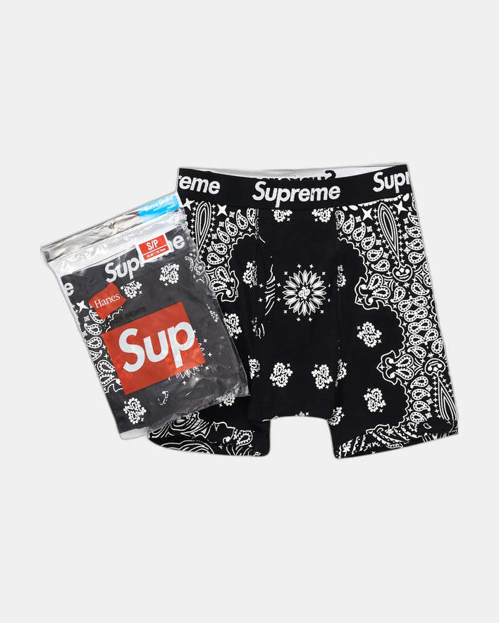 Supreme Hanes Bandana Boxer Briefs 黒 L Supreme Hanes Bandana Boxer Briefs (2 Pack) Black – The Garden