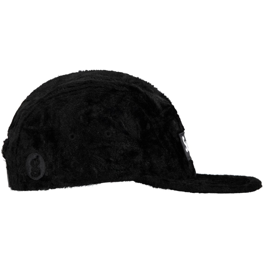 Supreme x GOODENOUGH Crushed Rayon Pile Camp Cap Black