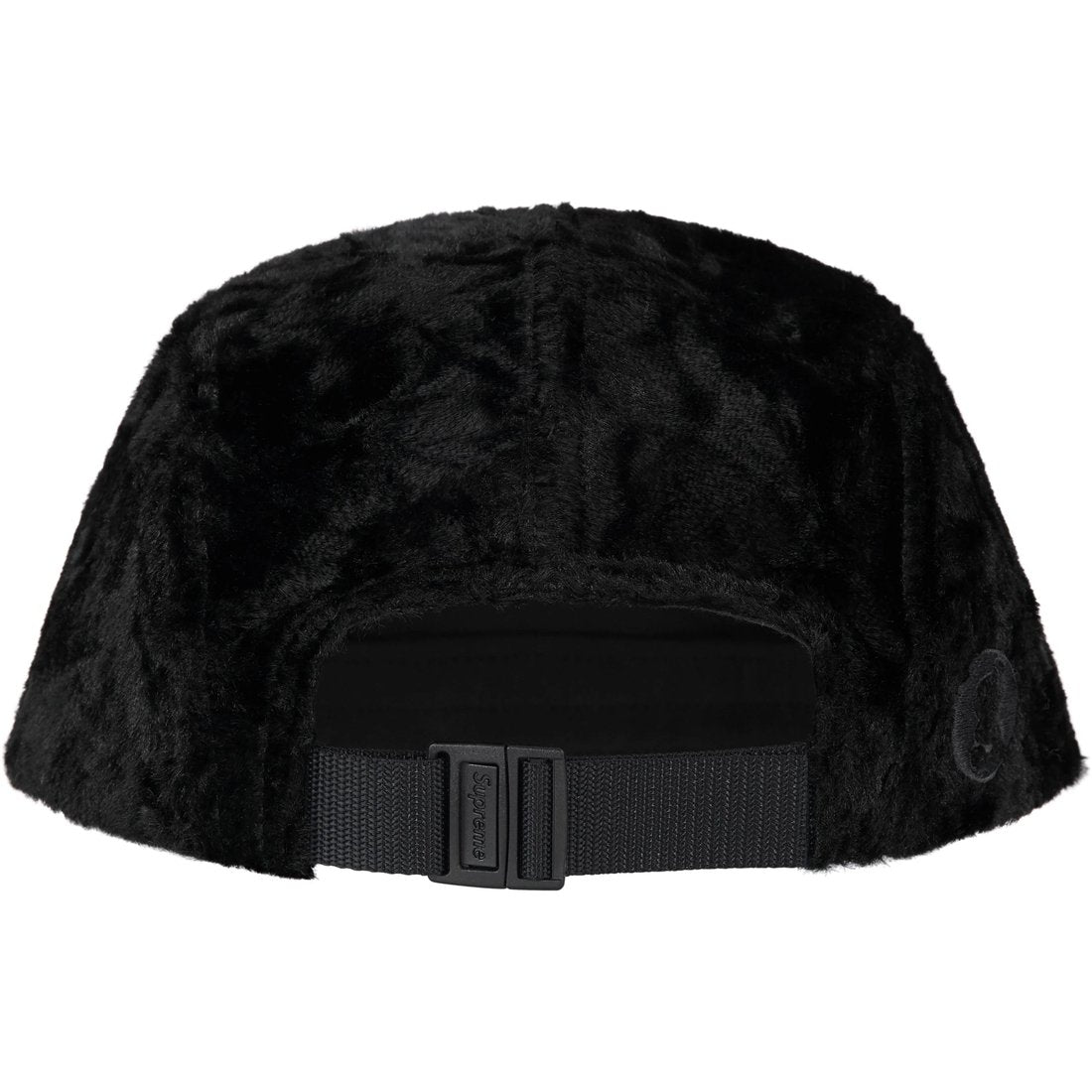 Supreme x GOODENOUGH Crushed Rayon Pile Camp Cap Black