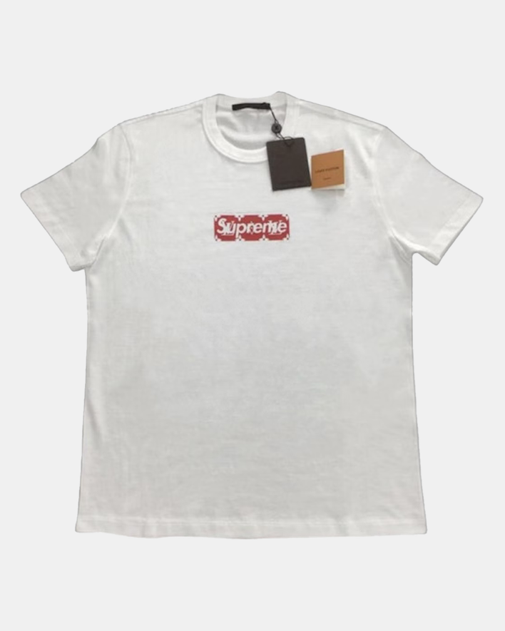 Supreme x Louis Vuitton Box Logo T-Shirt Weiß