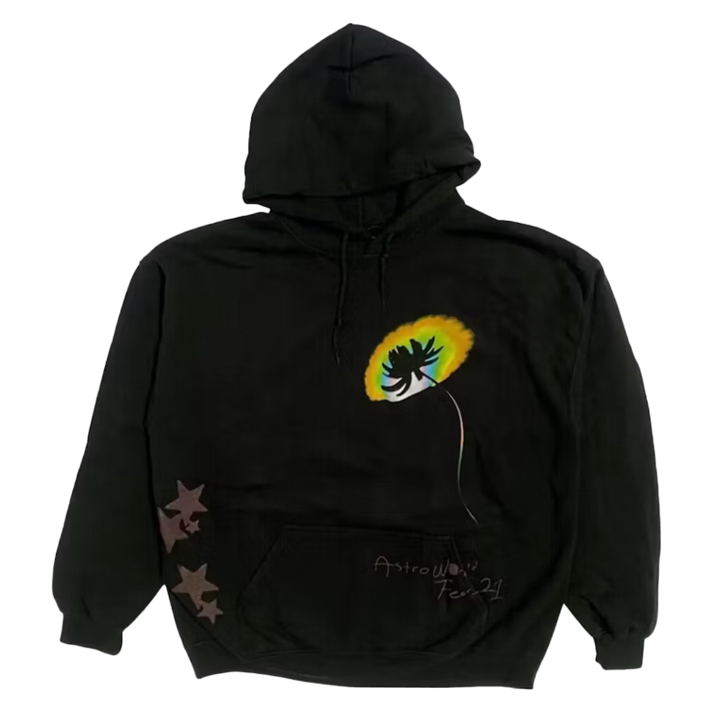 Travis Scott Astrofest Face Melt Hoodie Black