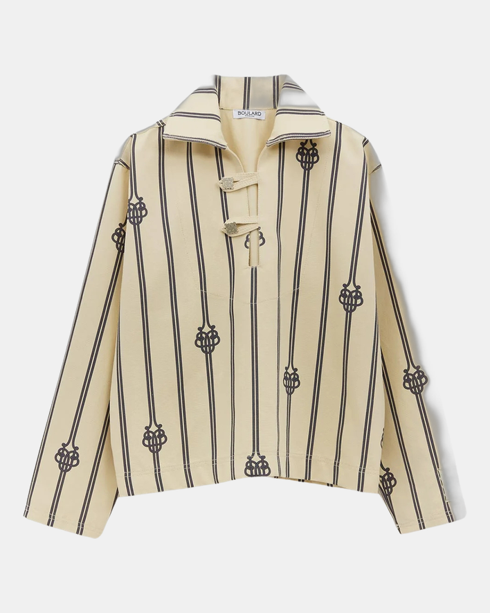 Ugo Boulard Cotton Canvas "Vareus" Jacket With Large UB Monogram
