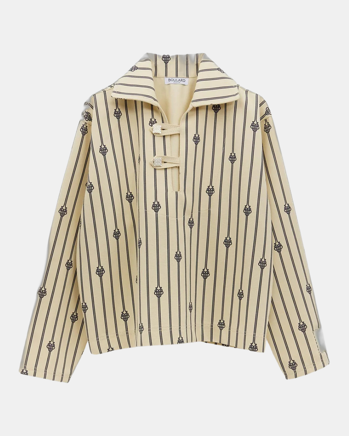Ugo Boulard Cotton Canvas "Vareuse" Jacket With Short UB Monogram