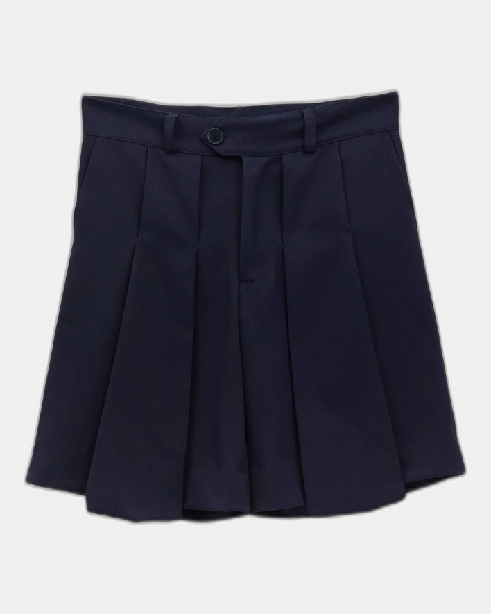 Ugo Boulard Sailor Twill Shorts With Hand Stitched Label Navy