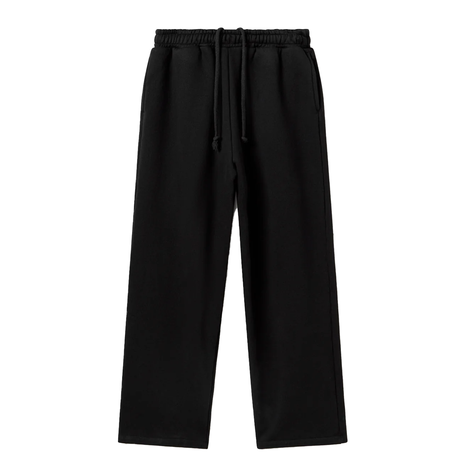 Velor Garments 600 GSM 'Jet Black' Straight-Leg Pants