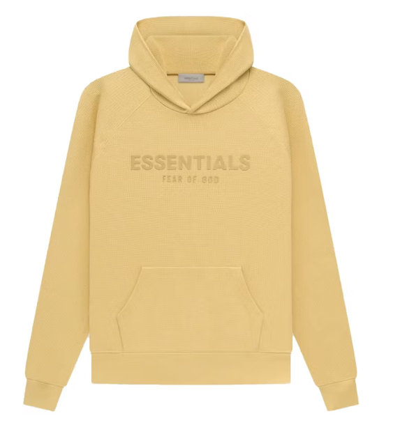 Fear of God Essentials Waffle Raglan Hoodie Light Tuscan