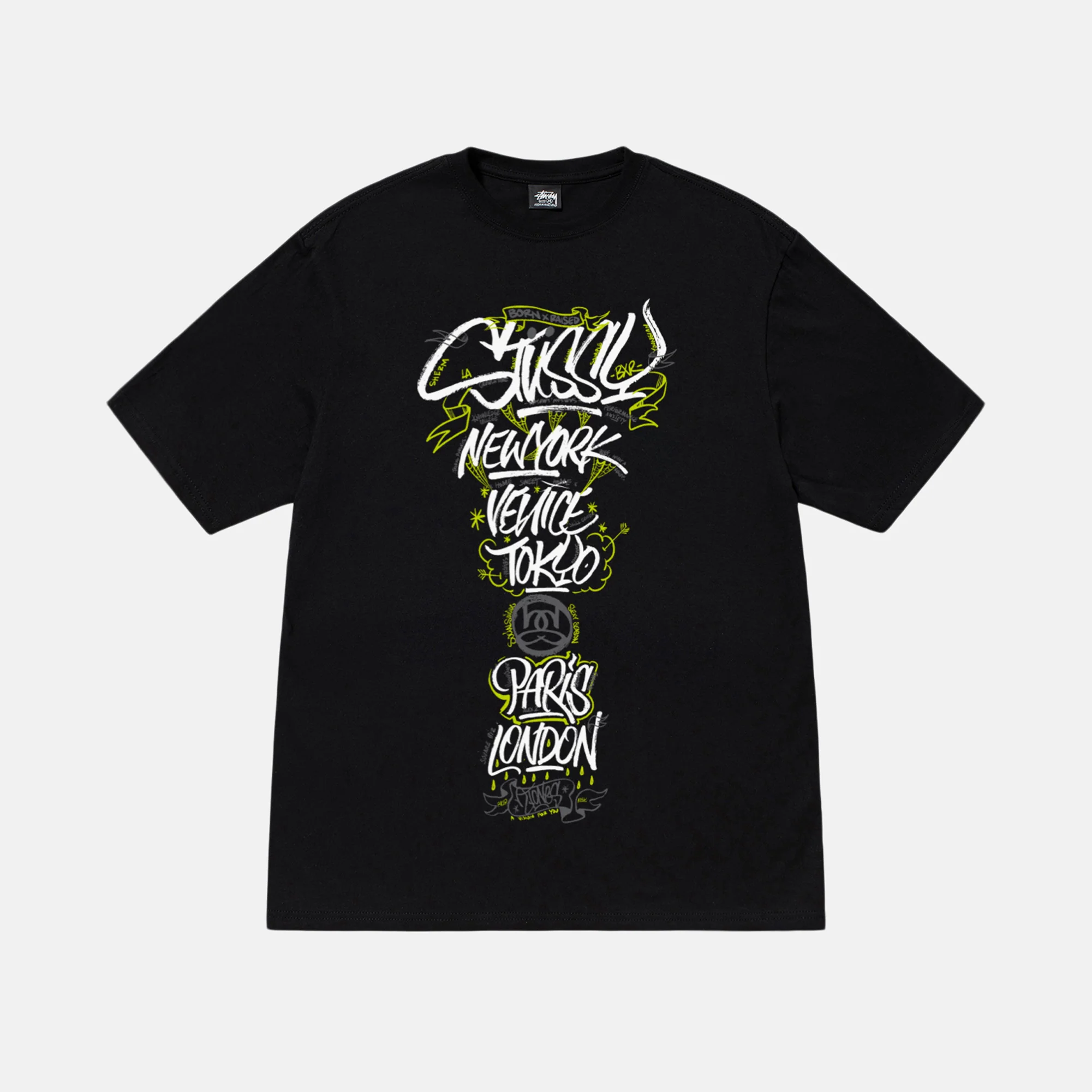 Stussy x Born x Raised Black City Tee