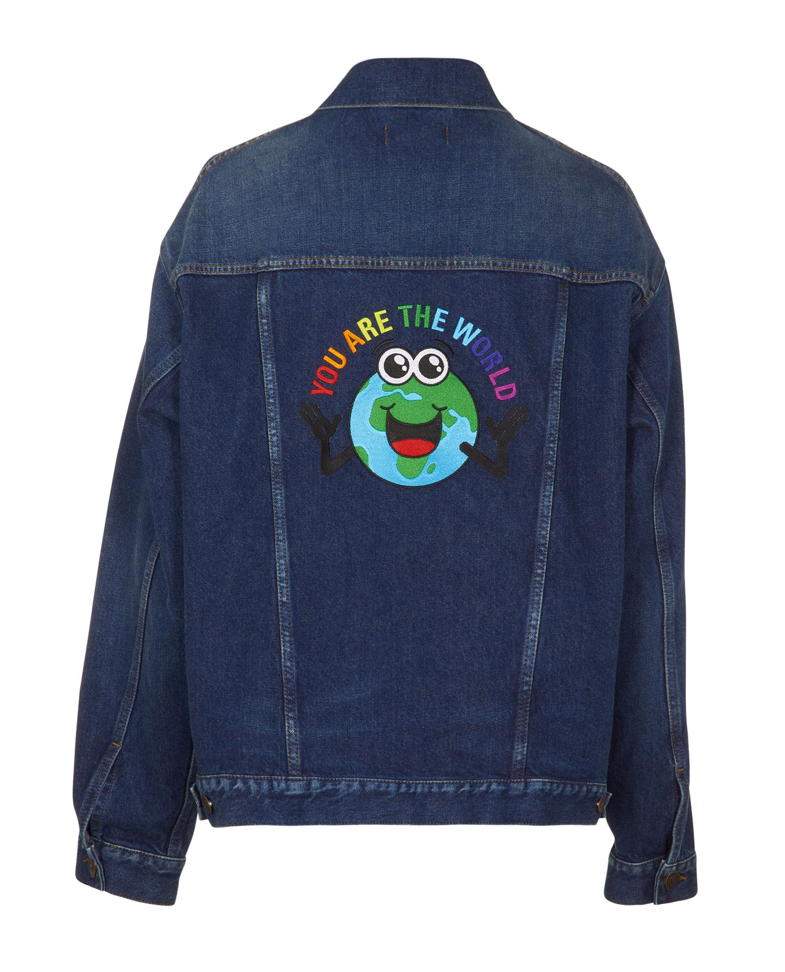 Balenciaga Denim O/S You Are The World Jacket THE GARDEN