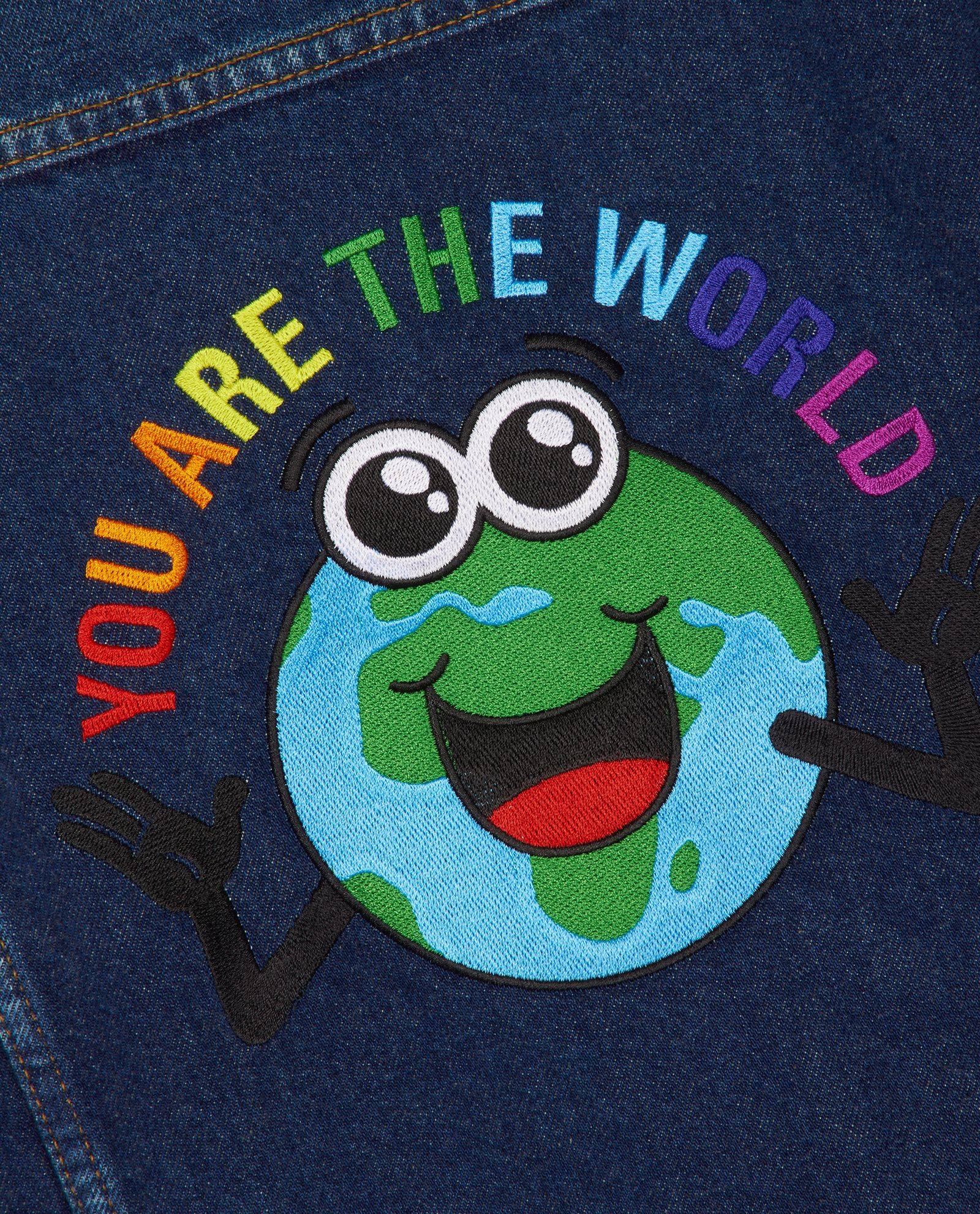 Balenciaga Denim O/S You Are The World Jacket THE GARDEN