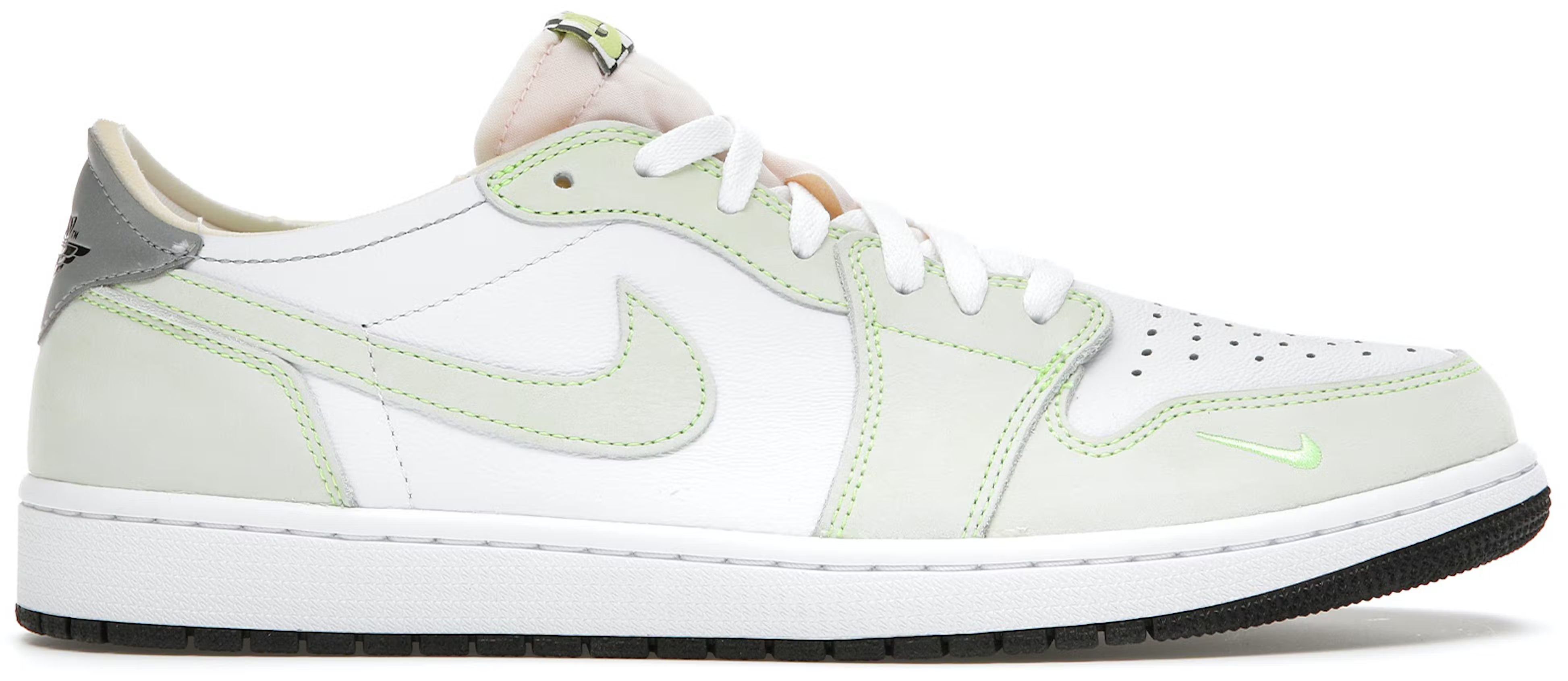 Jordan 1 Retro Low White Ghost Green Black THE GARDEN