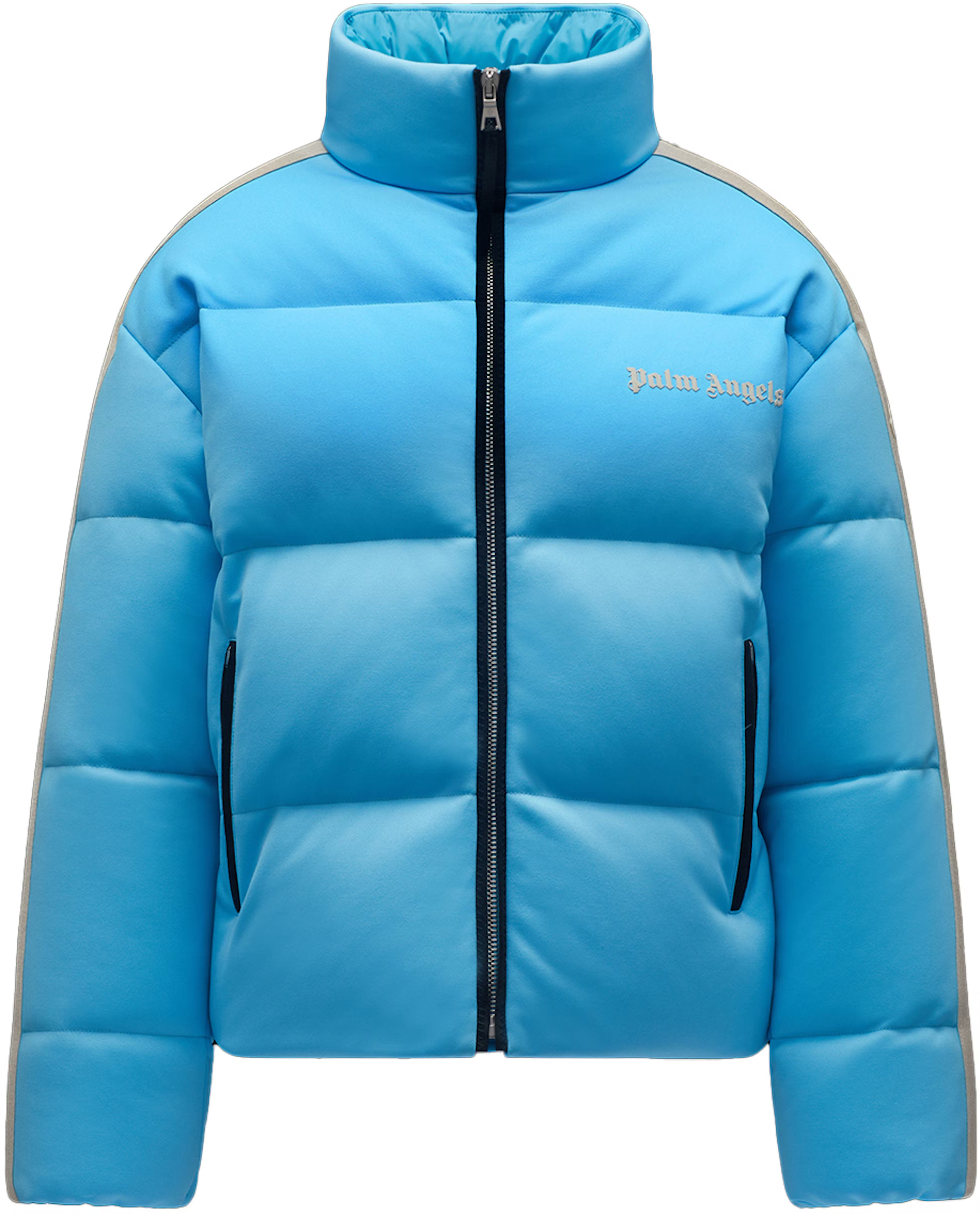 Moncler x Palm Angels Rodman Short Down Jacket Light Blue White THE GARDEN