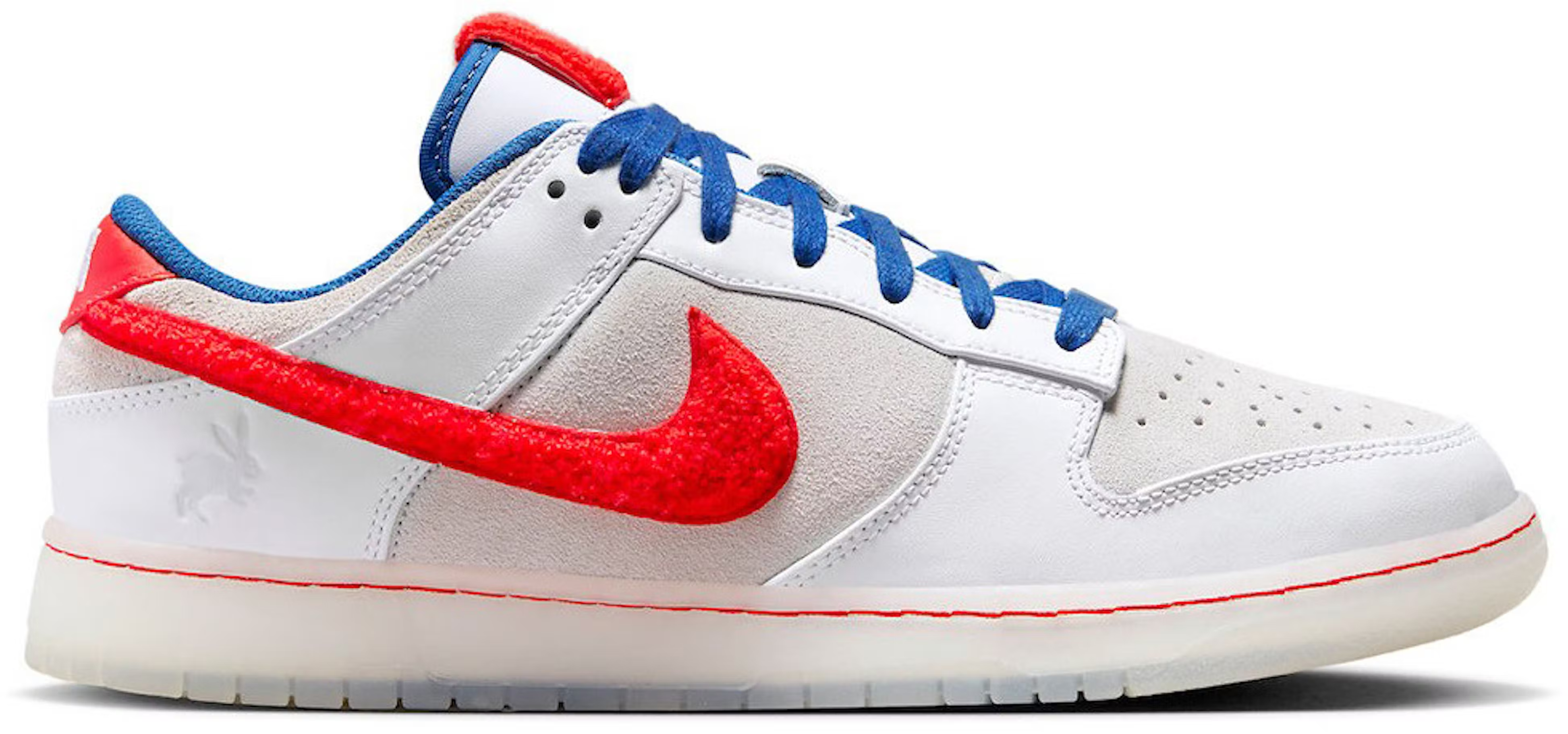 Nike Dunk Low Retro PRM Year of the Rabbit White Crimson Varsity Royal THE GARDEN