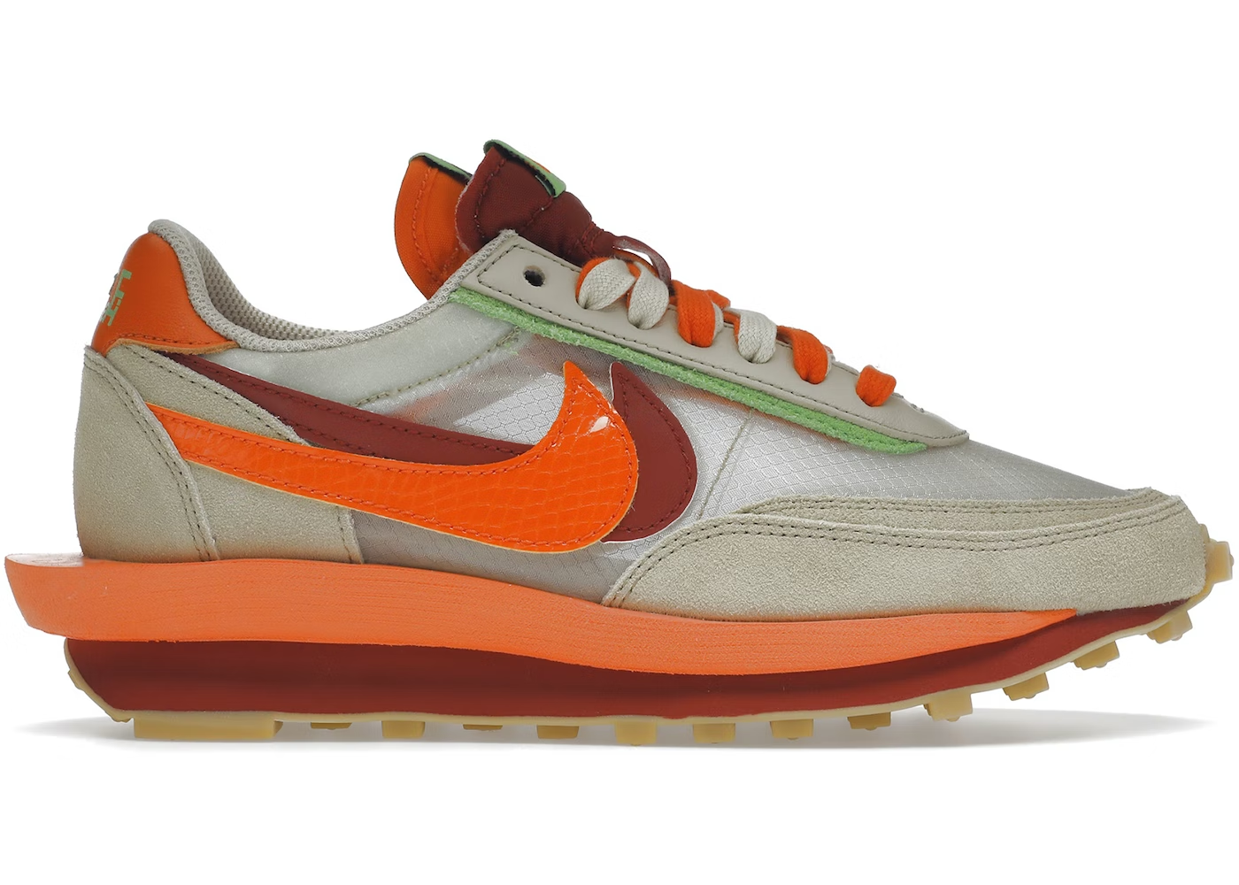 Nike LD Waffle sacai CLOT Kiss of Death Net Orange Blaze THE GARDEN