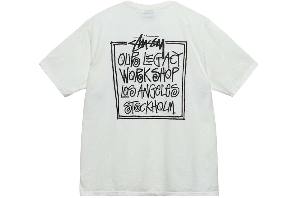 Stussy Our Legacy Frame Pigment Dyed Tee Natural