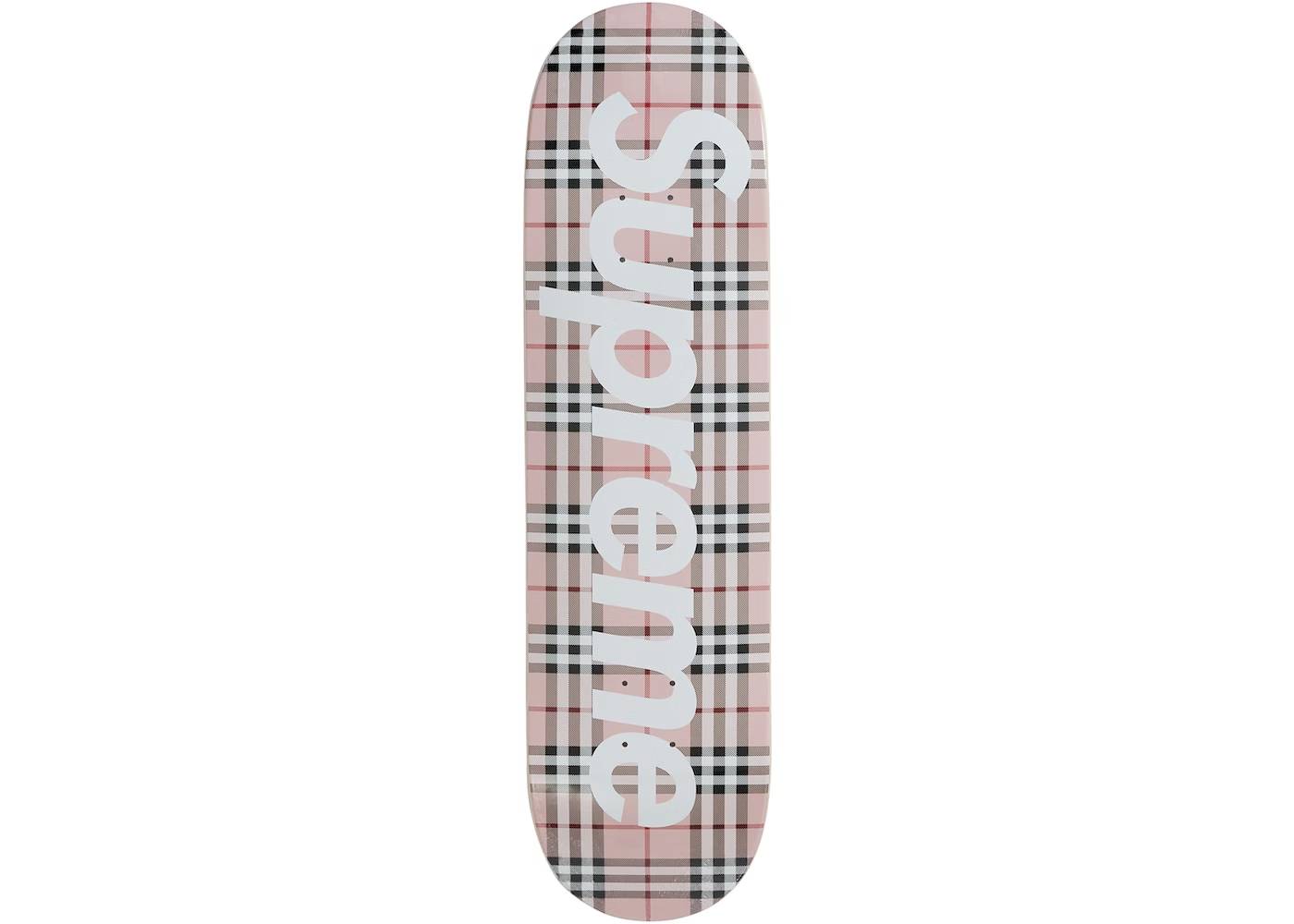 Supreme Burberry Skateboard Deck Pink THE GARDEN