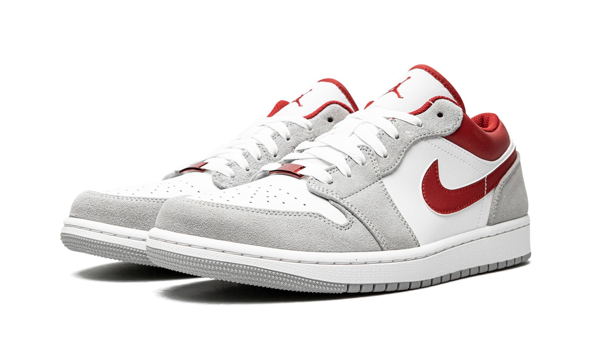 Jordan 1 Low SE Light Smoke Gray Gym Red GS