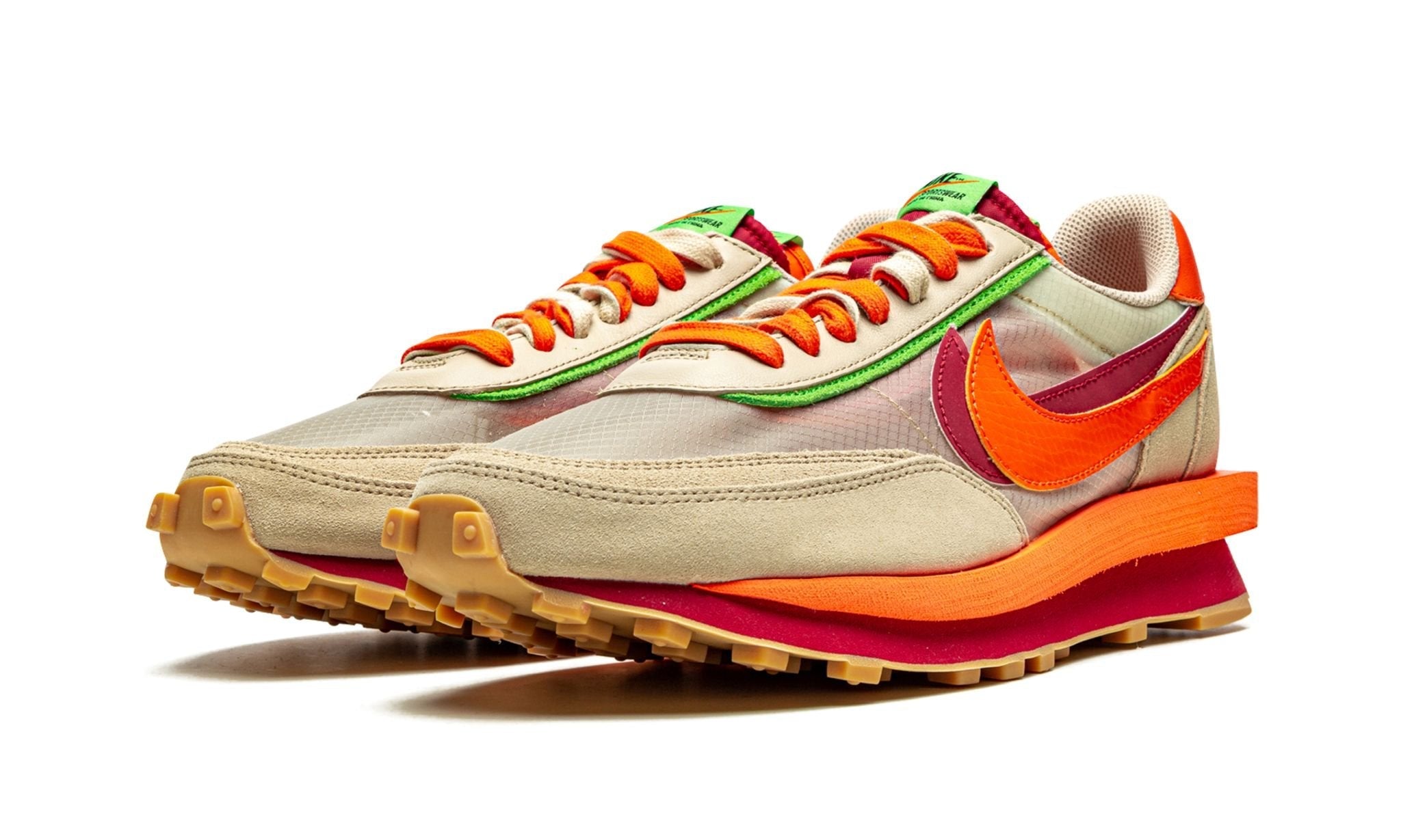 Nike LD Waffle Sacai CLOT Kiss of Death Net Orange Blaze