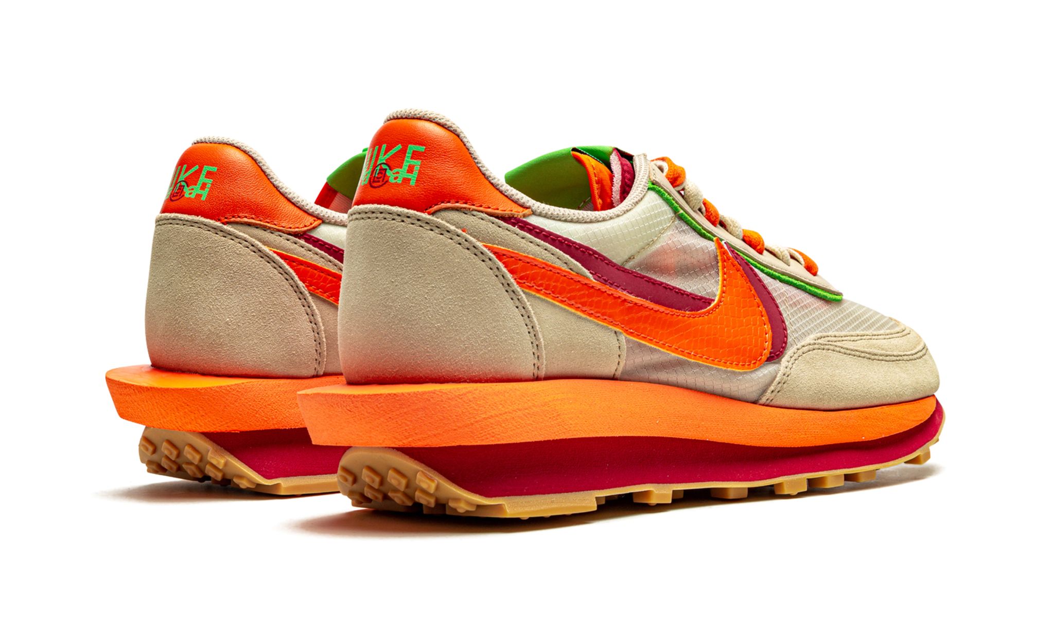 Nike LD Waffle Sacai CLOT Kiss of Death Net Orange Blaze
