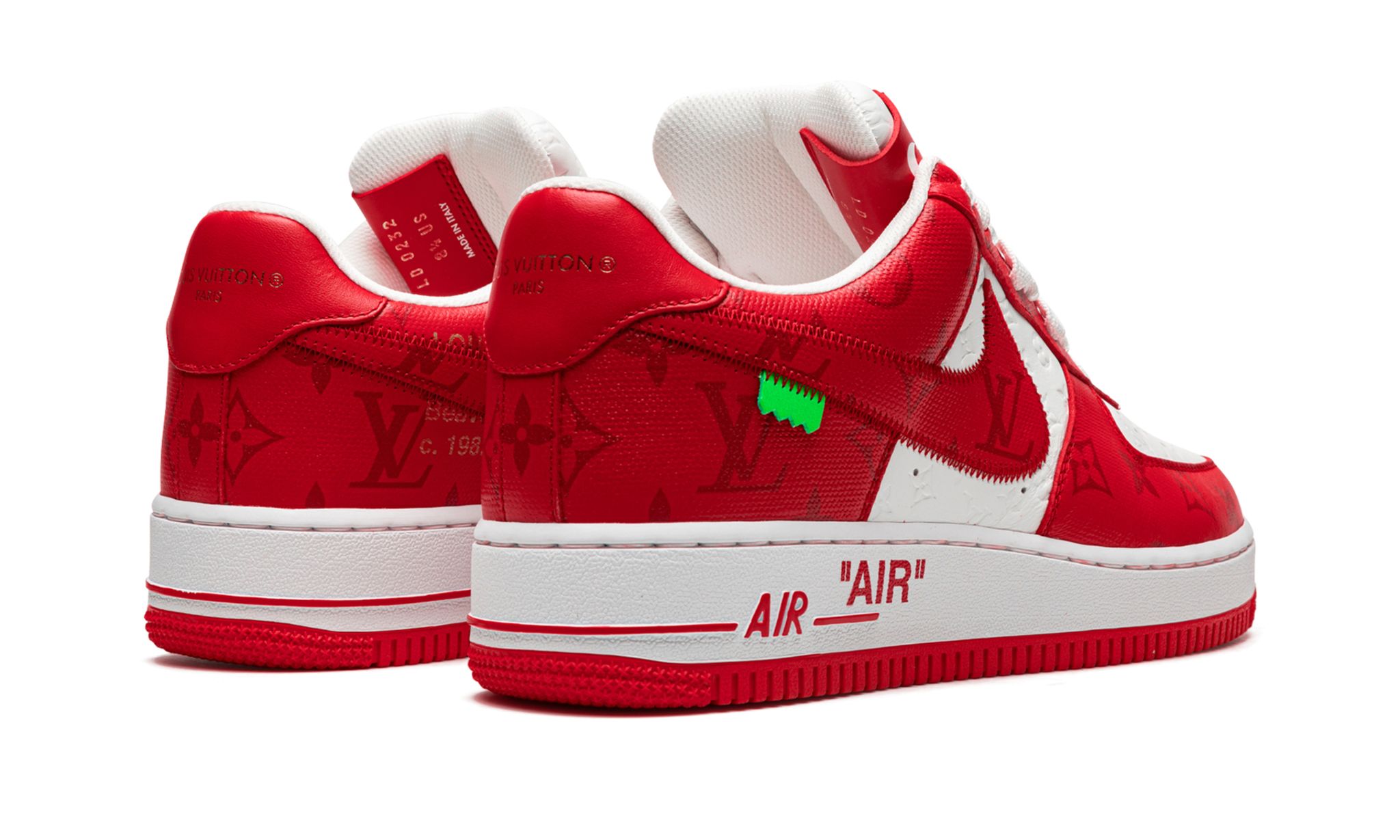 Louis Vuitton Nike Air Force 1 Low By Virgil Abloh White Red – The Garden