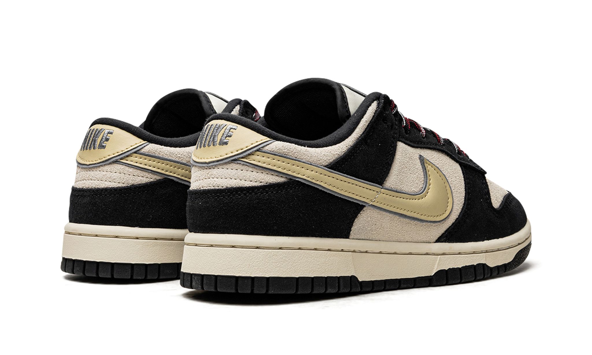 Nike Dunk Low LX Schwarz Wildleder Team Gold (Damen)