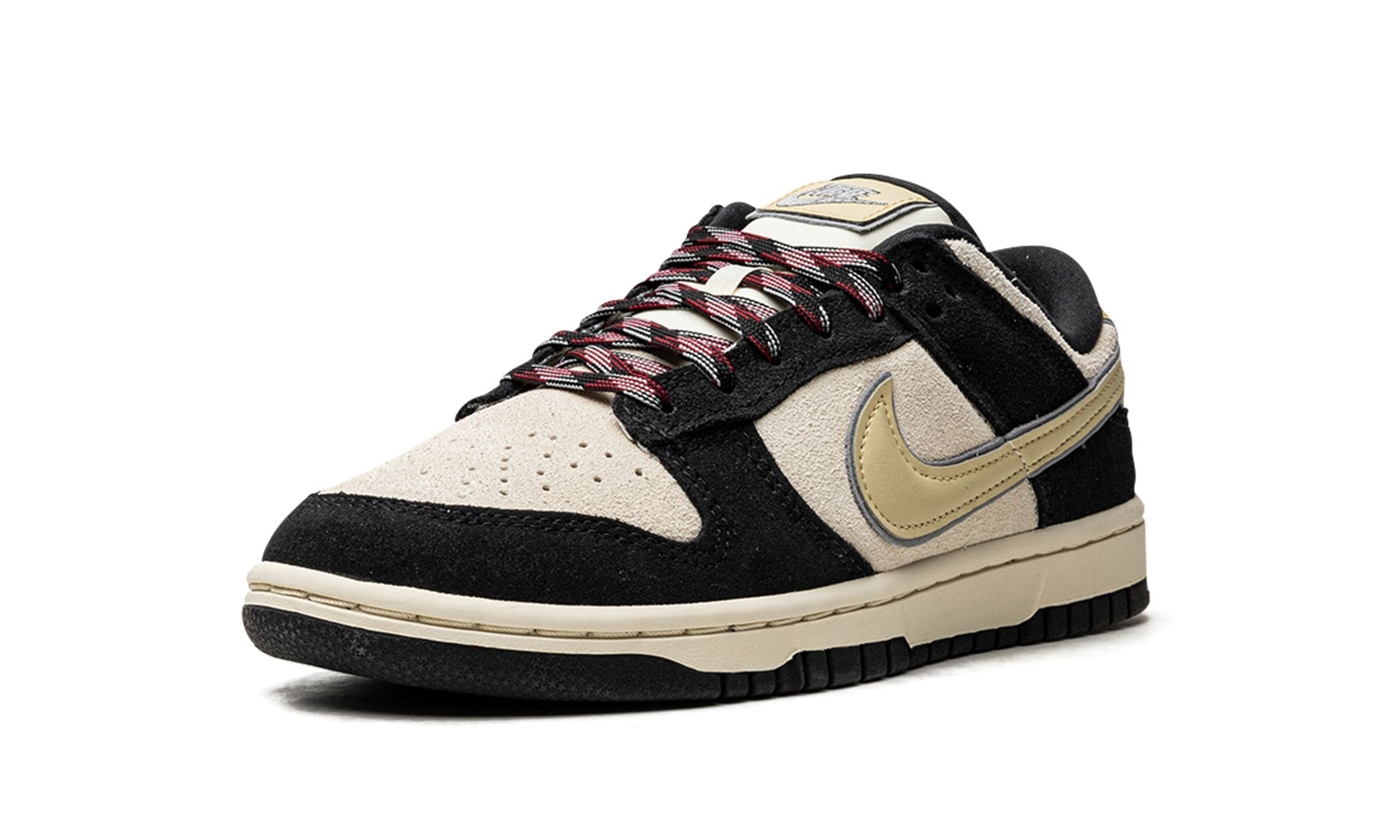 Nike Dunk Low LX Schwarz Wildleder Team Gold (Damen)
