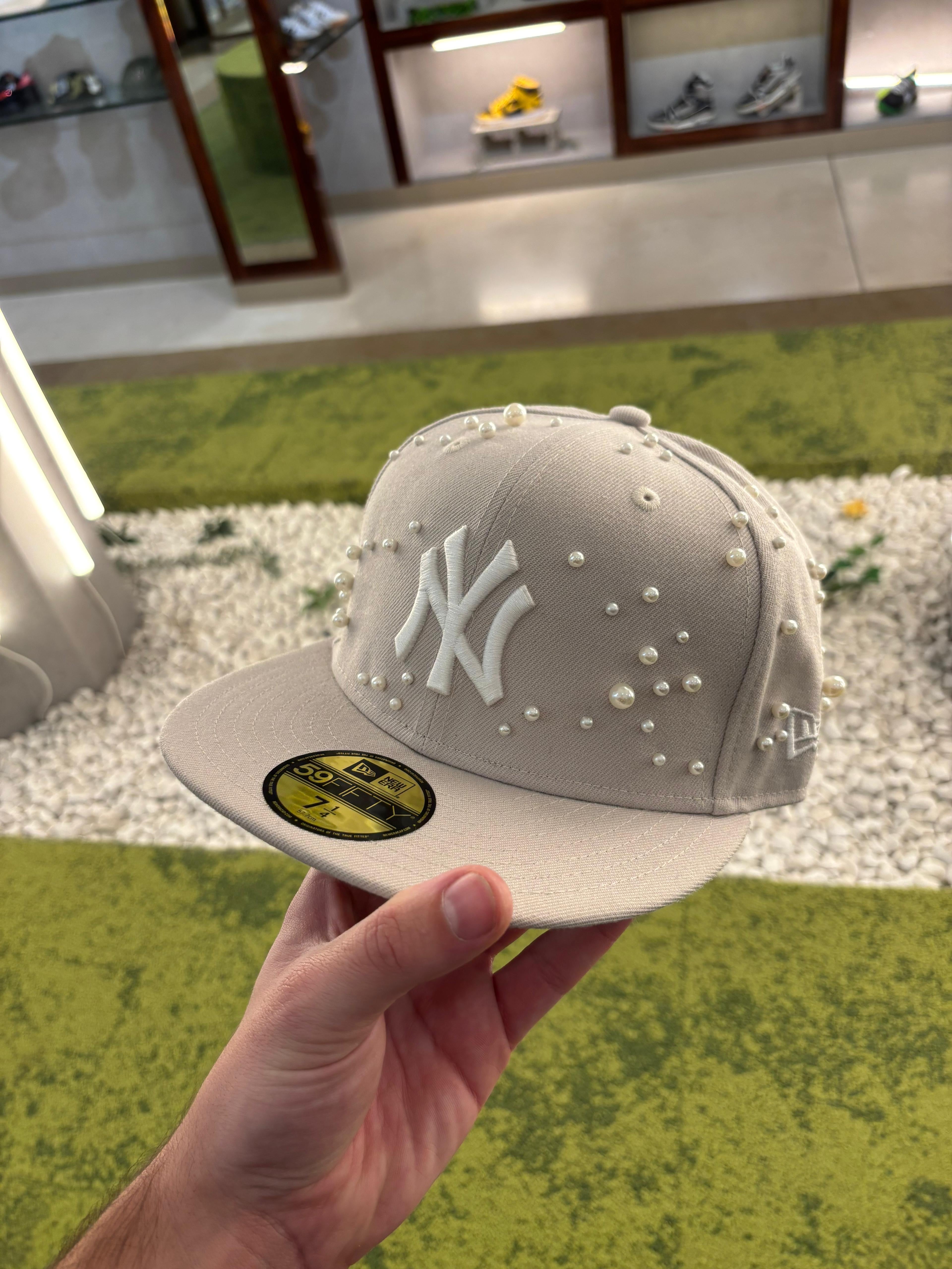 New York Yankees League Essential Stone 59FIFTY Fitted Cap Pearls Custom von MBS