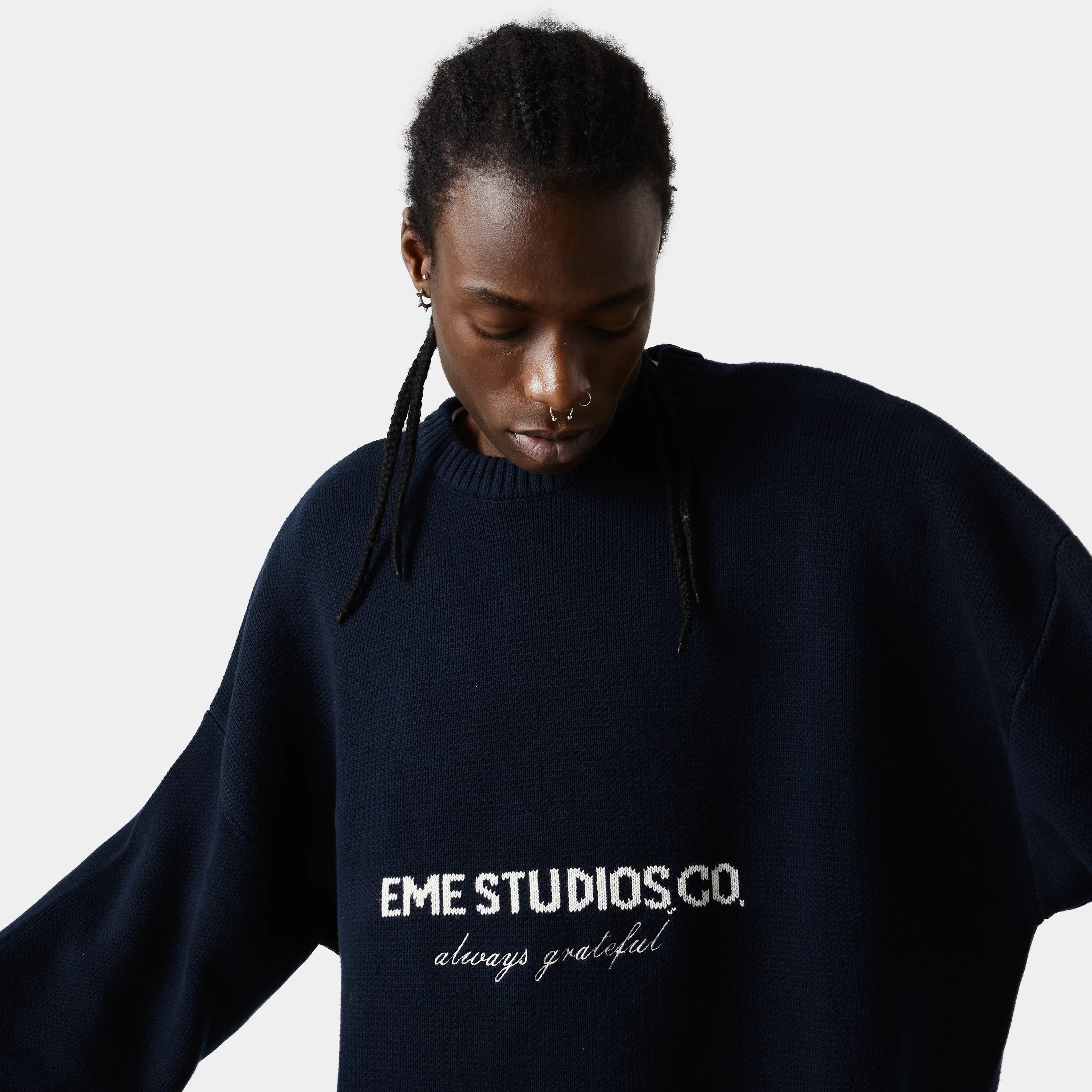 Eme Studios Master Navy Strickpullover