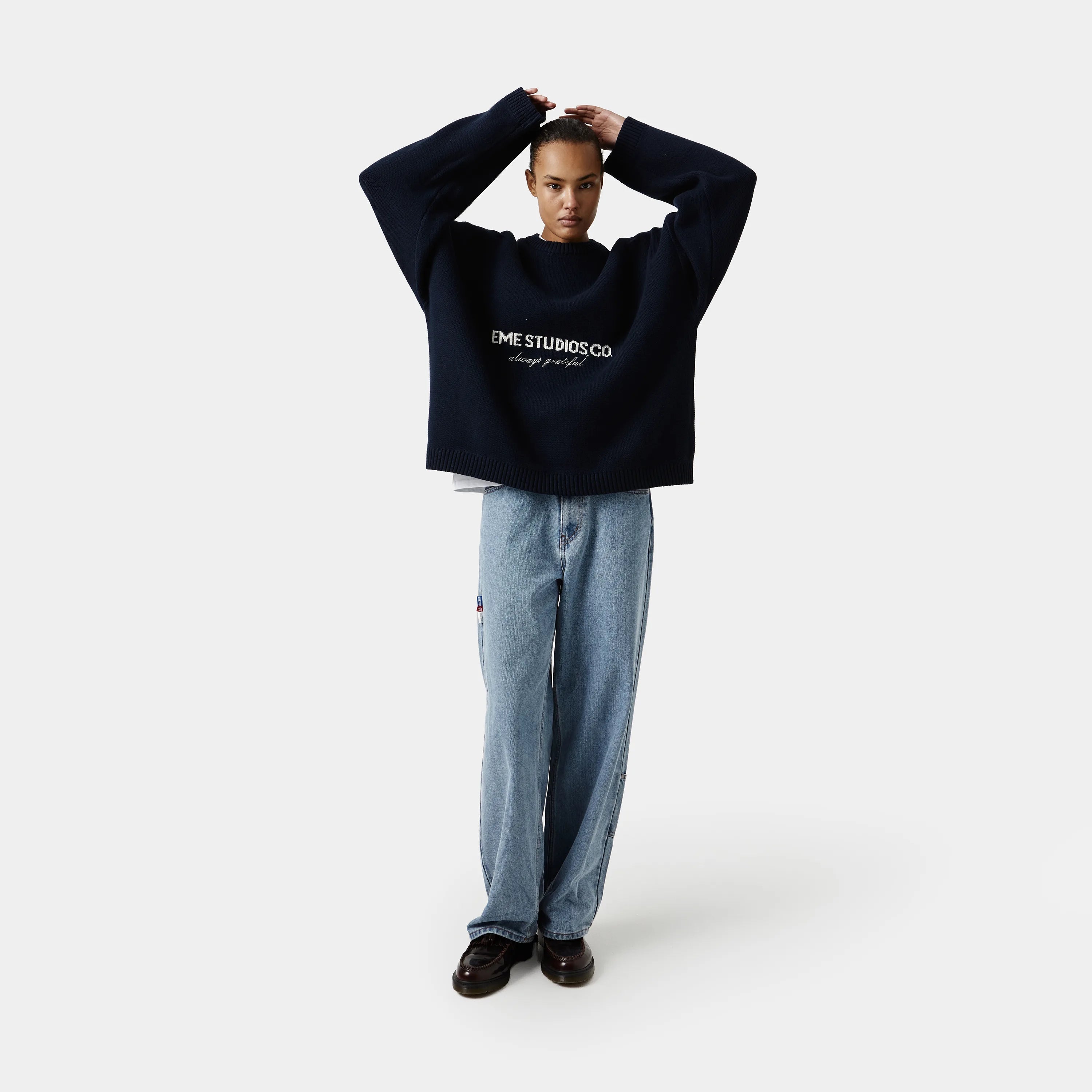 Eme Studios Master Navy Strickpullover