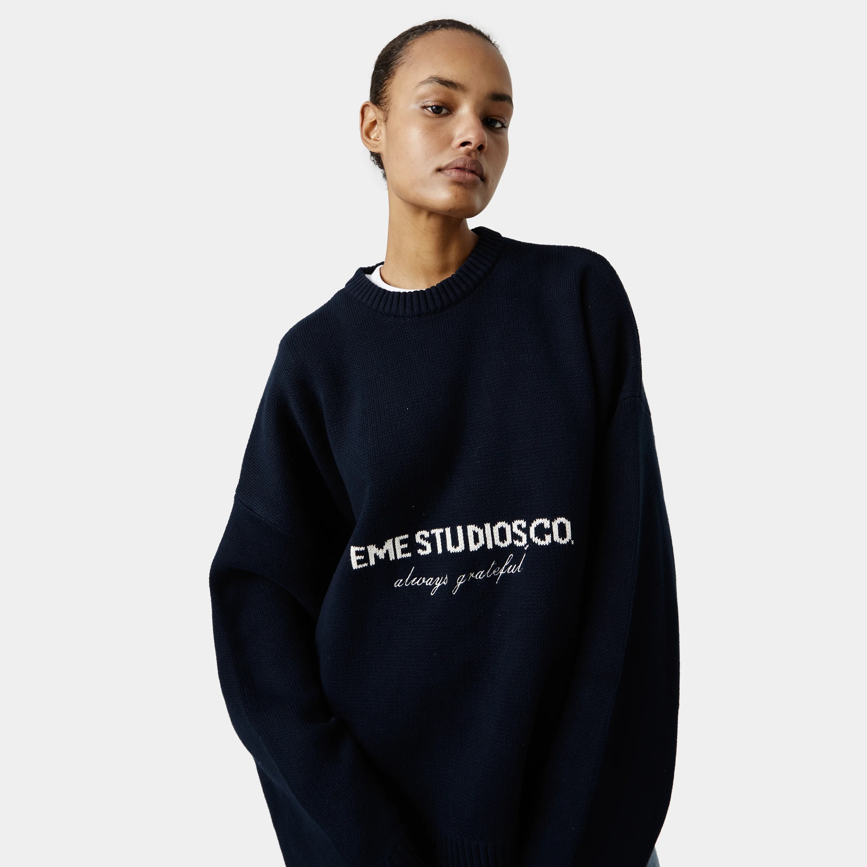 Eme Studios Master Navy Strickpullover