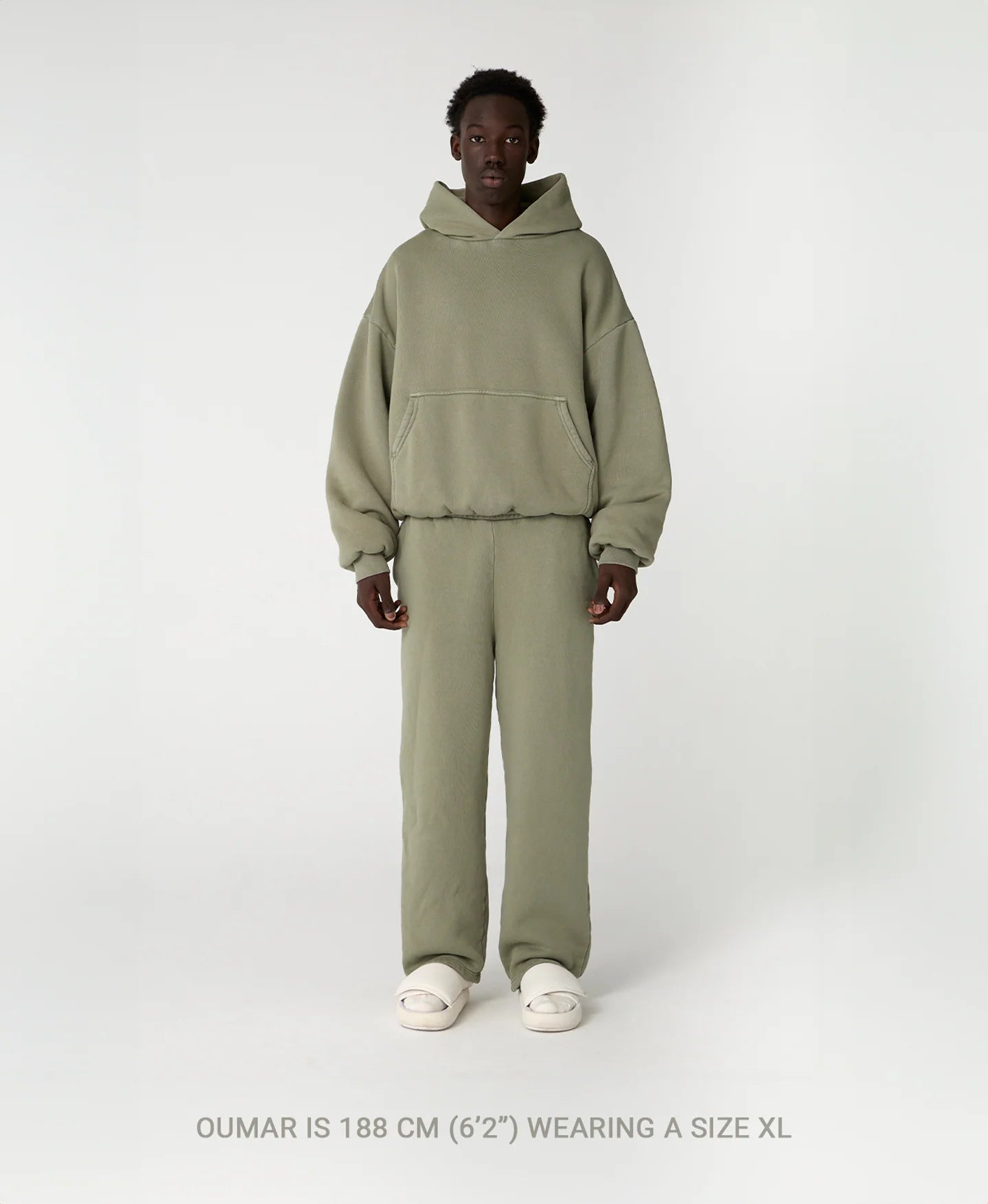 Velor Garments 1000 GSM &#39;Mud Grey&#39; Double Hoodie