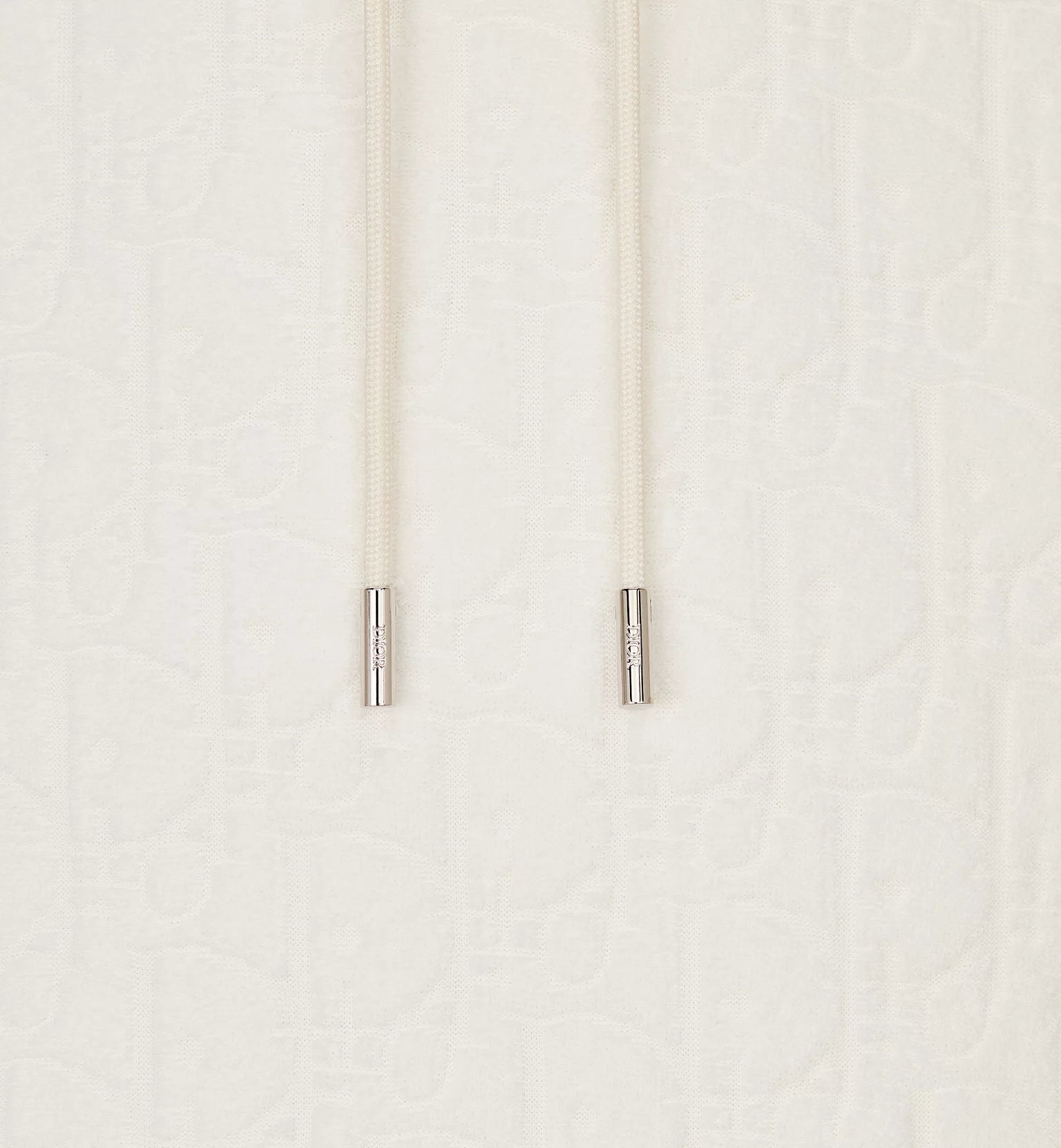 Dior Oblique Relaxed-Fit Hooded Sweatshirt Off-White Cotton Fleece