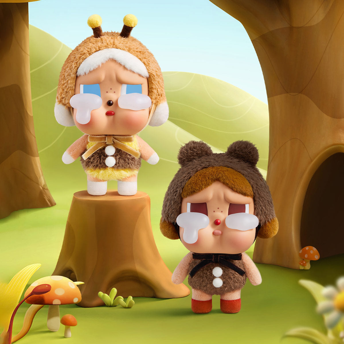 Pop Mart CryBaby Crying Again Series Vinyl-Gesicht Plüsch Einzel-Blindbox