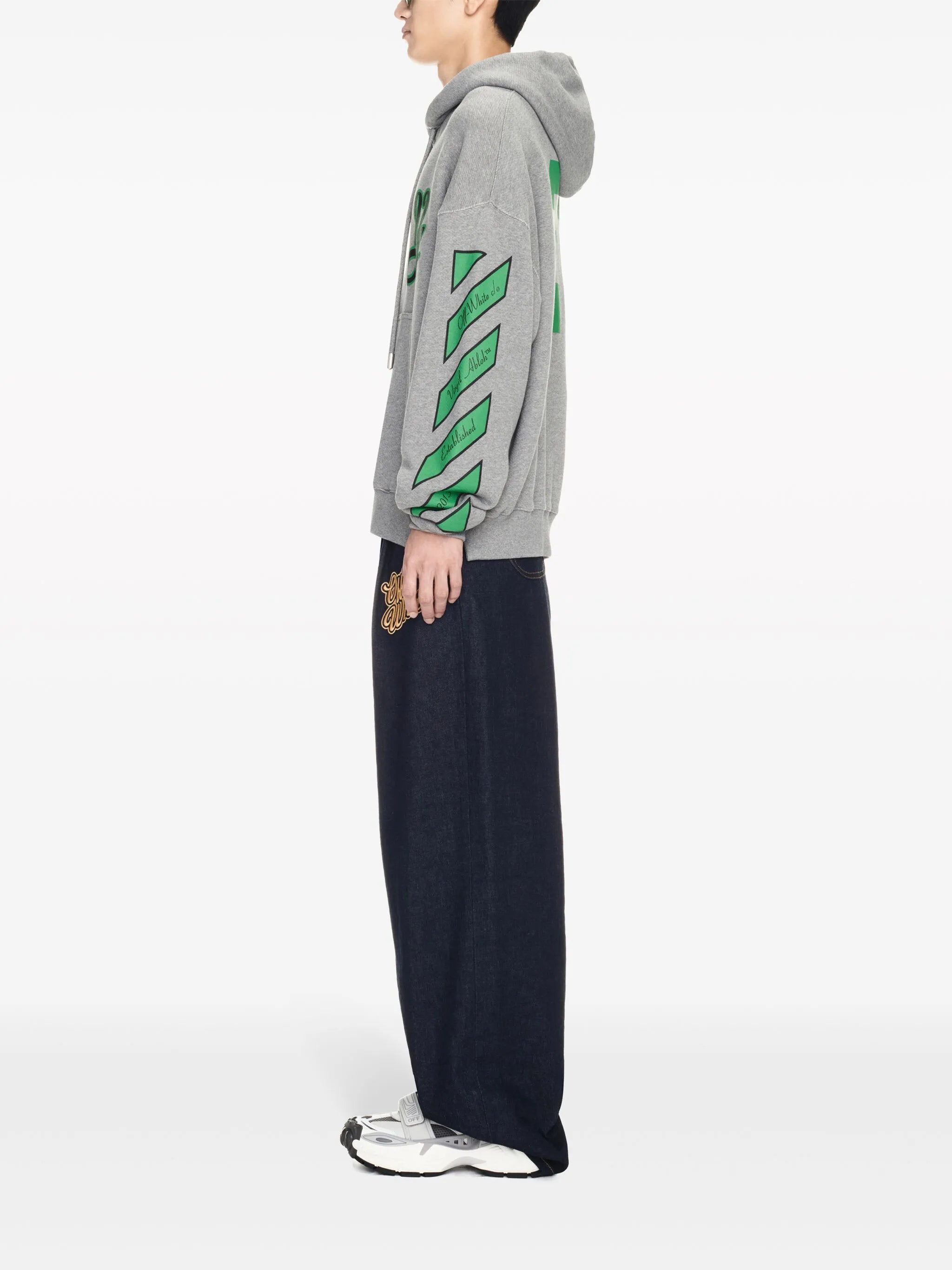 Off-White 23 Varsity Skate Hoodie Melange Grey