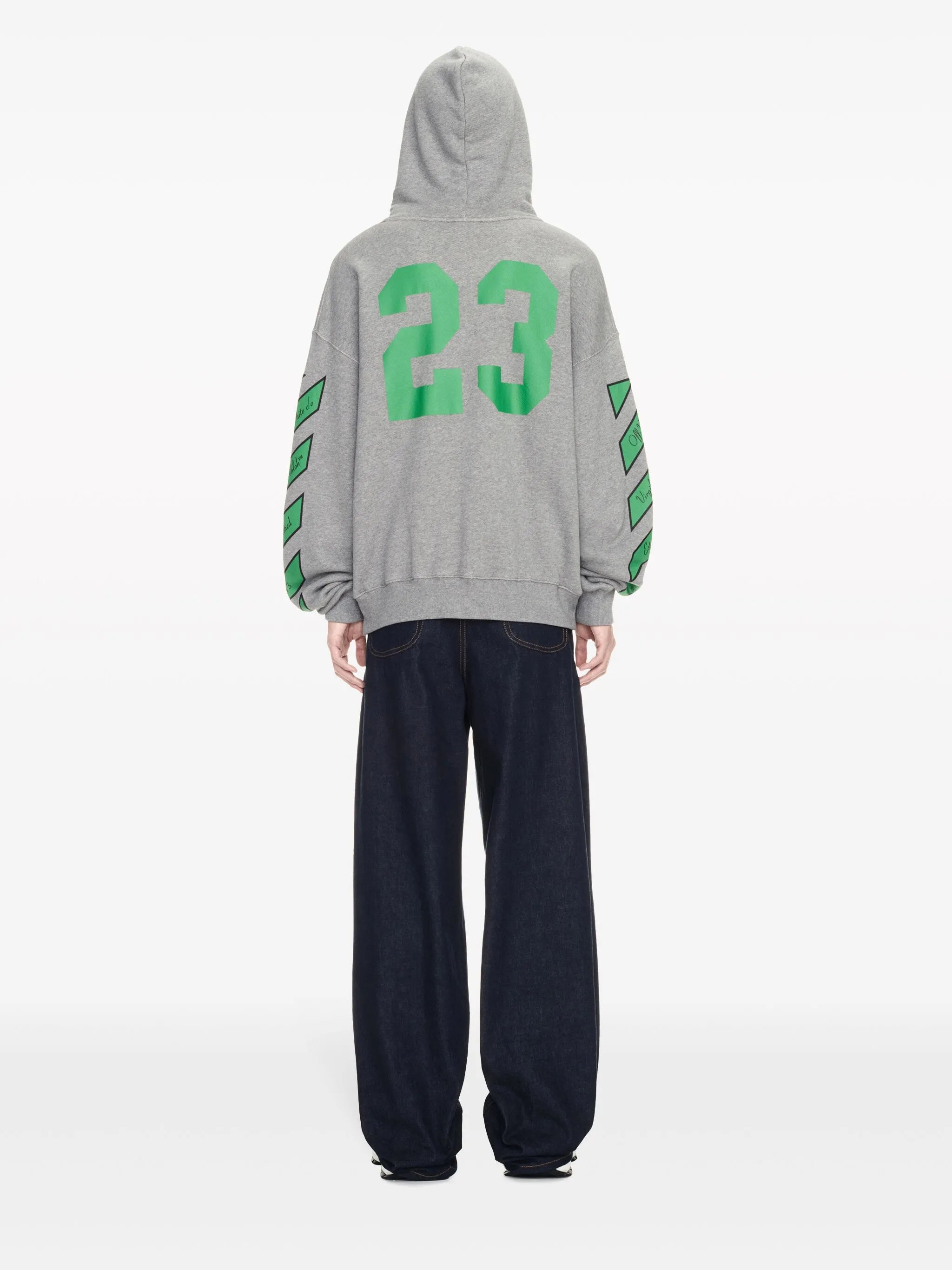 Off-White 23 Varsity Skate Hoodie Melange Grey