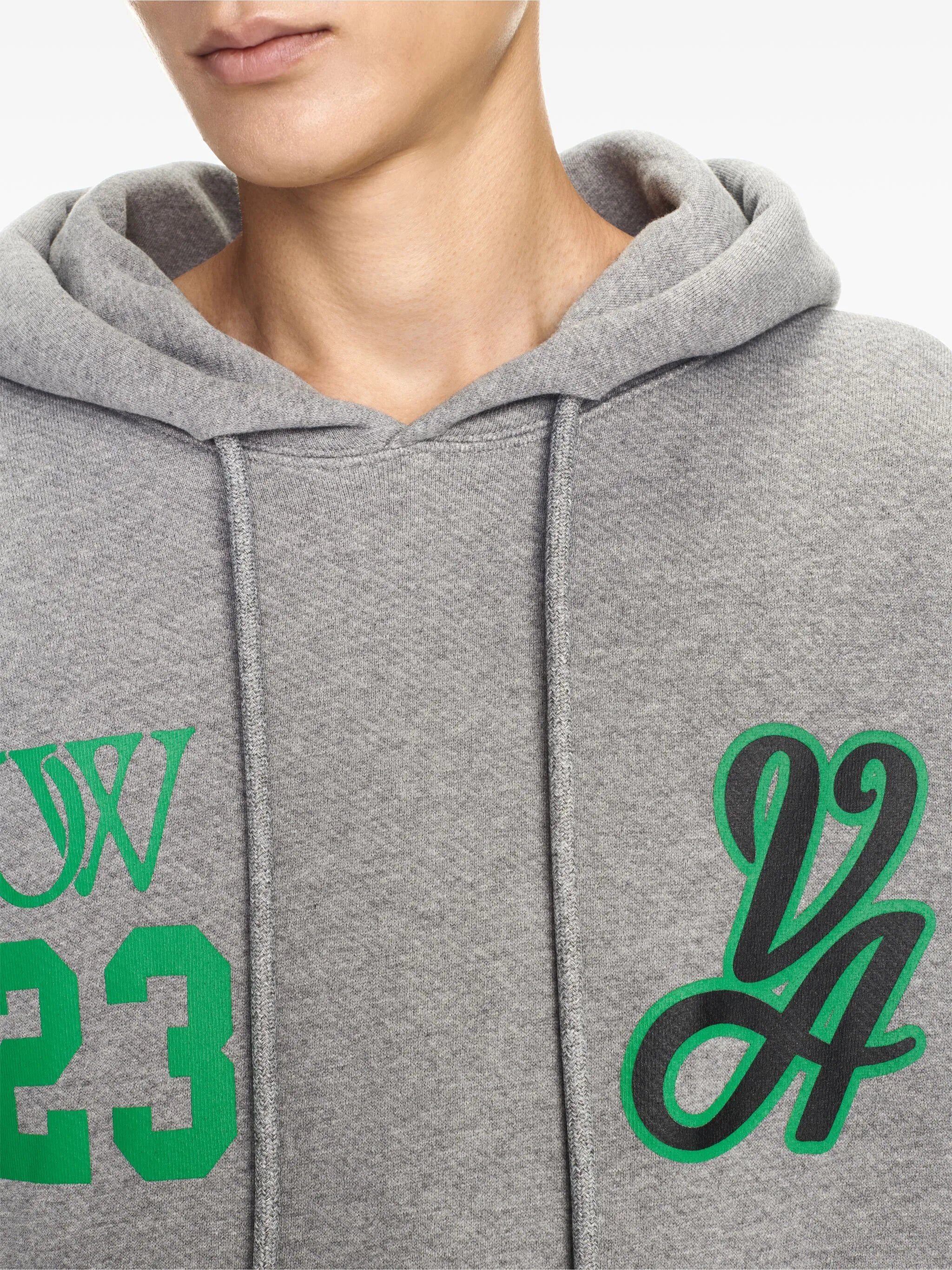 Off-White 23 Varsity Skate Hoodie Melange Grey