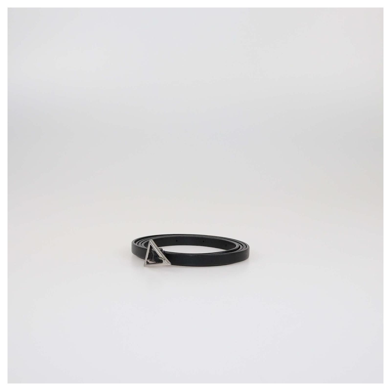 Bottega Veneta skinny black triangular belt