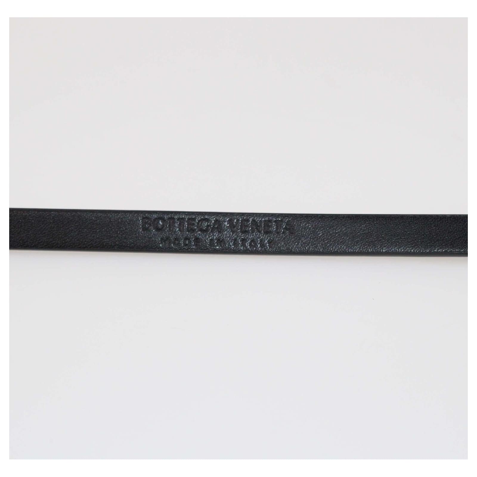 Bottega Veneta skinny black triangular belt