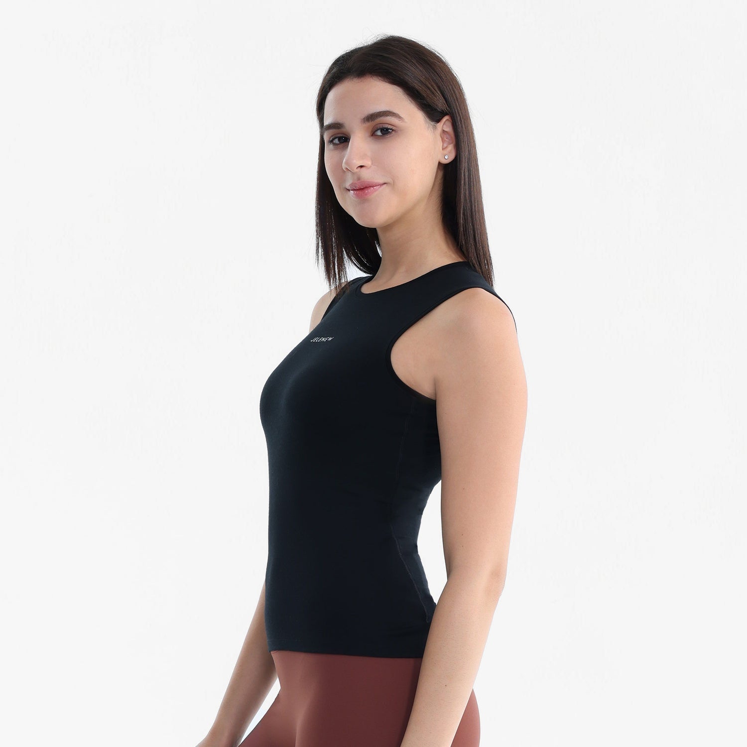 Jelenew Merino Wool Tank Top Black