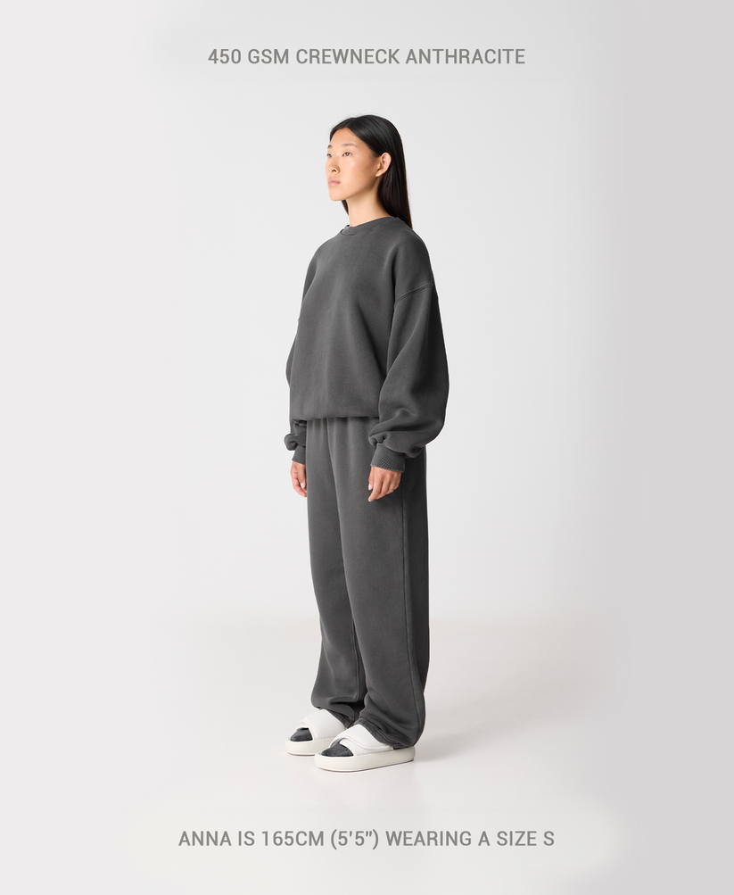 Velor Garments 450 GSM Jet Black Crewneck