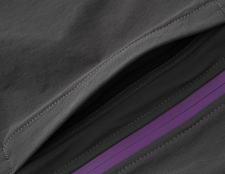 Jelenew Asymmetrical Zippered Splash-proof Jacket Dark Grey