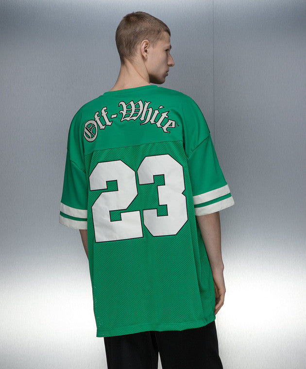 Off-White Football Mesh S/S Tee College Green