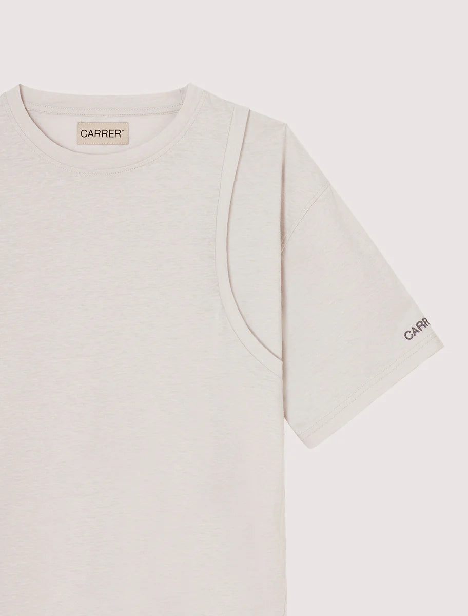 Carrer Alba Layered T-Shirt Short White