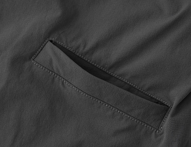 Jelenew Asymmetrical Zippered Splash-proof Jacket Dark Grey