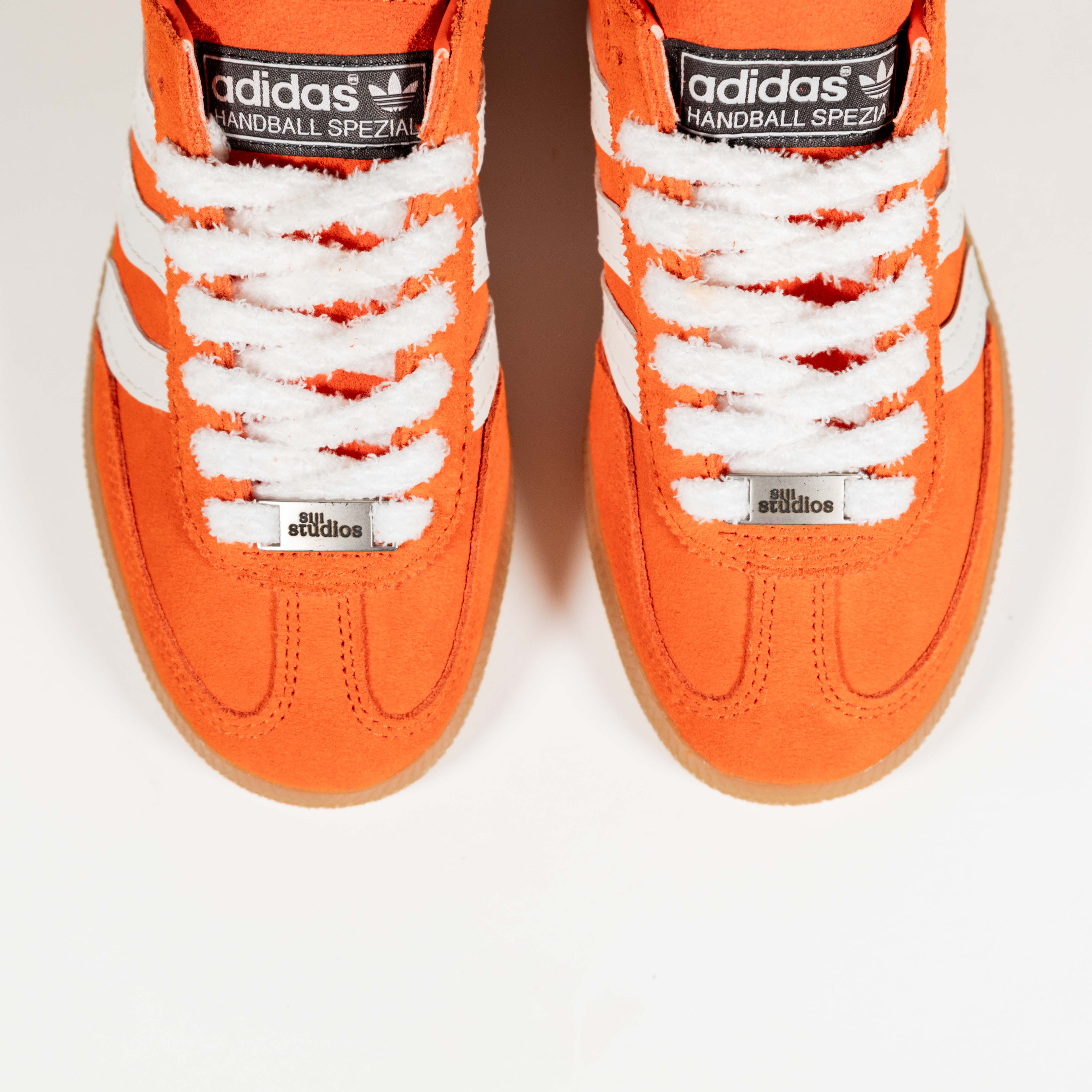 Adidas Spezial ‘Wavy Stripes’ Orange/White by Siji Studios