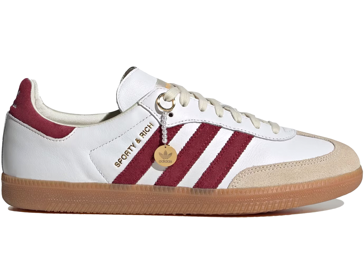 Adidas Samba Sporty &amp;amp; Rich White Collegiate Burgundy