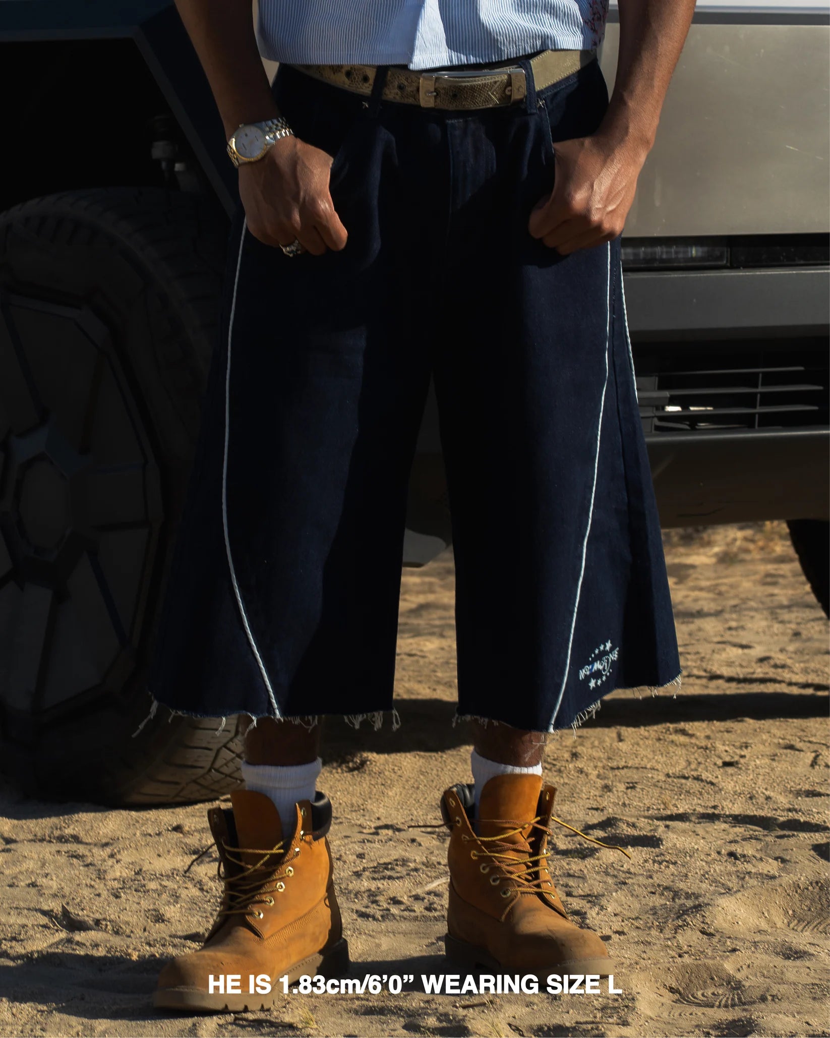 Noemotions Denim Jorts Raw Blue