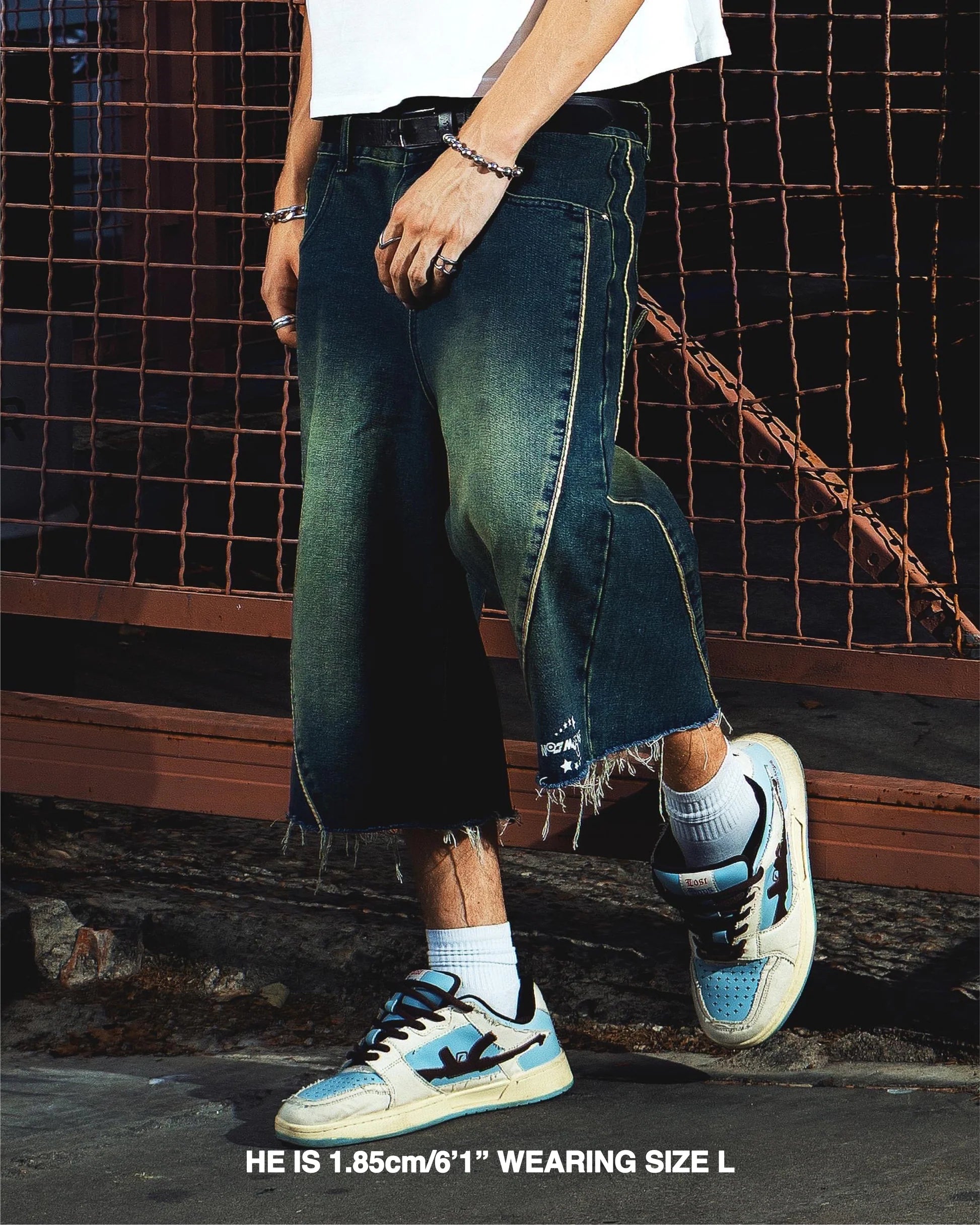 Noemotions Denim Jorts Washed Green