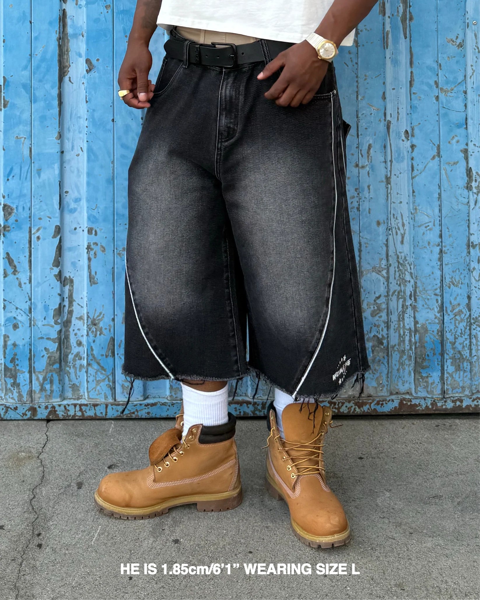 Noemotions Denim Jorts Washed Black