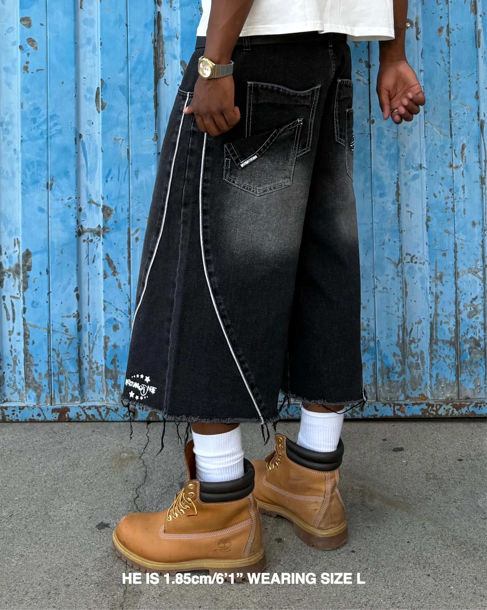 Noemotions Denim Jorts Washed Black